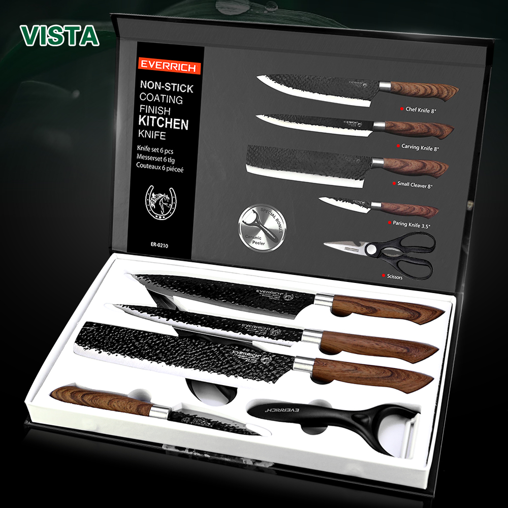 Kitchen Knives Set chef knives 6 sets Stainess Stee Forged Kitchen Knives Scissors Peeer Chef Sicer Paring Knife Gift Case
Kitchen Knives Set chef knives 6 sets Stainess Stee Forged Kitchen Knives Scissors Peeer Chef Sicer Paring Knife Gift Case
