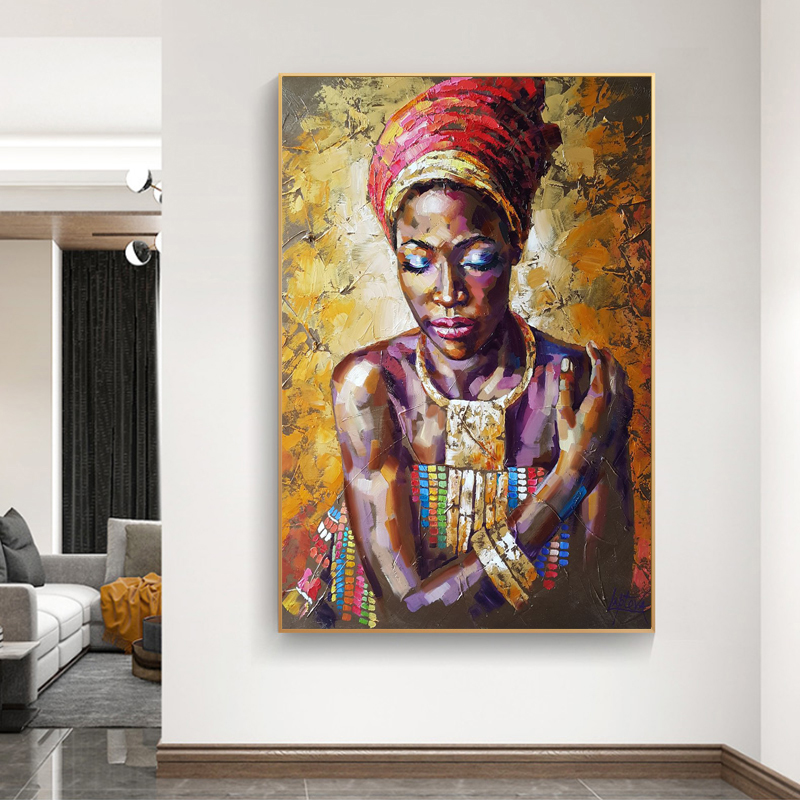 African Queen Black Woman Posters And Prints Modern Canvas Art Wall Painting For Living Room Home Decoration Unframed