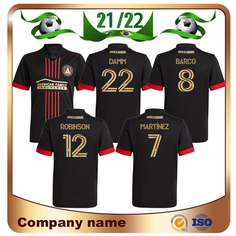 21/22 MLS Atlanta United FC Soccer Jerseys 2021 Away Black Maillots de foot MARTÍNEZ BARCO ROBINSON DAMM Football shirt
21/22 MLS Atlanta United FC Soccer Jerseys 2021 Away Black Maillots de foot MARTÍNEZ BARCO ROBINSON DAMM Football shirt