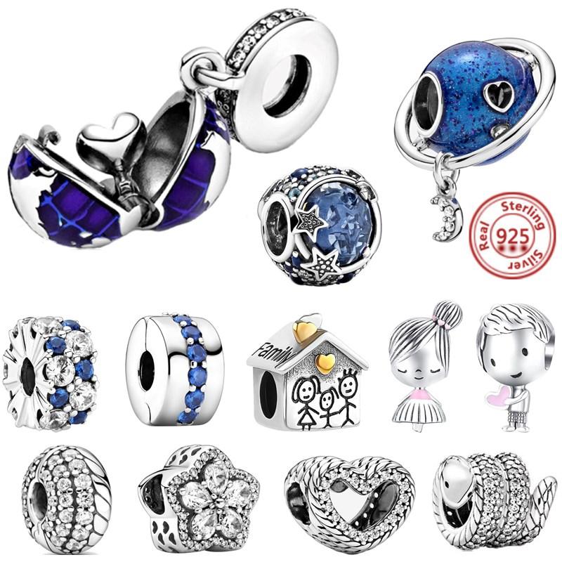 Other 100% 925 Silver Beads Blue Planet Stars Moon Dangle Boy Girl Family Pendant Fit Original Charms Bracelets Women Jewelry
Other 100% 925 Silver Beads Blue Planet Stars Moon Dangle Boy Girl Family Pendant Fit Original Charms Bracelets Women Jewelry