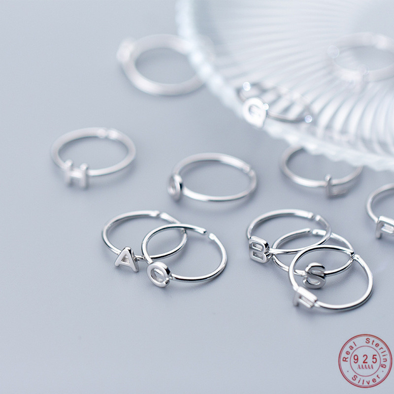 WANTME Genuine 100% 925 Sterling Silver Unisex A-Z 26 Letters Initial Name Rings for Women Men Creative Finger Rings Jewelry 210507
WANTME Genuine 100% 925 Sterling Silver Unisex A-Z 26 Letters Initial Name Rings for Women Men Creative Finger Rings Jewelry 210507