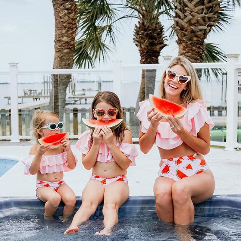 Women's Swimwear ZAFILLE Women Watermelon Printed High Waist Bikini Ruffle Bathing Suit Family Matching Swimsuit Men Boys Shorts Girls, As pic
Women's Swimwear ZAFILLE Women Watermelon Printed High Waist Bikini Ruffle Bathing Suit Family Matching Swimsuit Men Boys Shorts Girls, As pic
