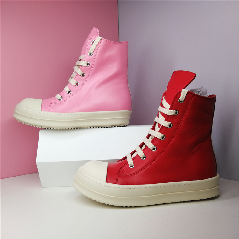 Women Classic Ankle Boots Street Dancing Rock Pink Leather Boot Lace Up high Top Causal Shoes Woman Fashion Sneakers
Women Classic Ankle Boots Street Dancing Rock Pink Leather Boot Lace Up high Top Causal Shoes Woman Fashion Sneakers