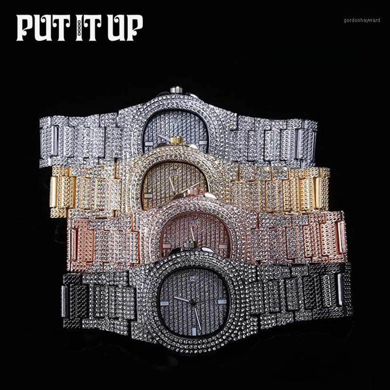Wristwatches Ice Diamond Watch Luxury Rose Gold Ladies Frozen Clock Stainless Steel Hip Hop Men's Quartz Holiday Gift, Black
Wristwatches Ice Diamond Watch Luxury Rose Gold Ladies Frozen Clock Stainless Steel Hip Hop Men's Quartz Holiday Gift, Black