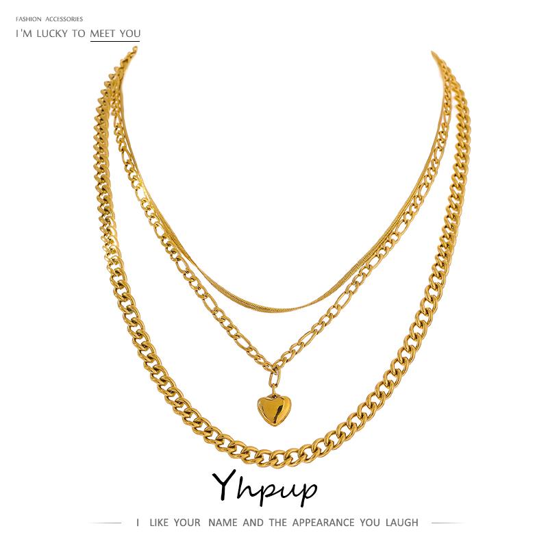 Pendant Necklaces Yhpup Stainless Steel Waterproof Metal Jewelry Charm Heart Collar Necklace For Women Joyería Acero Inoxidable Mujer Gift
Pendant Necklaces Yhpup Stainless Steel Waterproof Metal Jewelry Charm Heart Collar Necklace For Women Joyería Acero Inoxidable Mujer Gift
