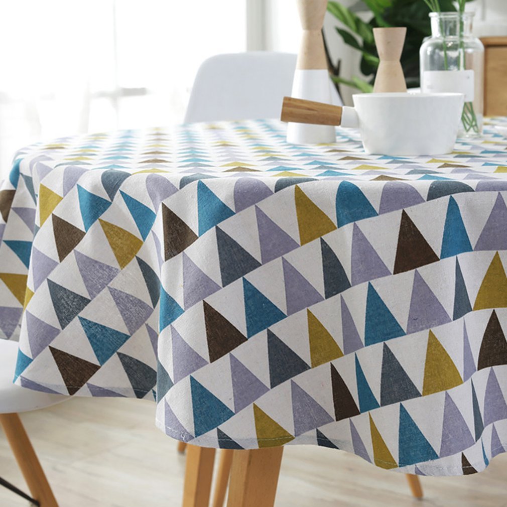 Nordic Polyester Cotton Round Table Clothing Banquet Party Table Beautiful Table Decoration Props Delivery