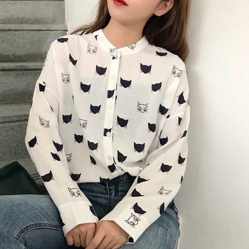 Women Cotton Shirts Spring Long Sleeve Cartoon Print White Blouses Tops Blusas Feminine Blouse 210601
Women Cotton Shirts Spring Long Sleeve Cartoon Print White Blouses Tops Blusas Feminine Blouse 210601
