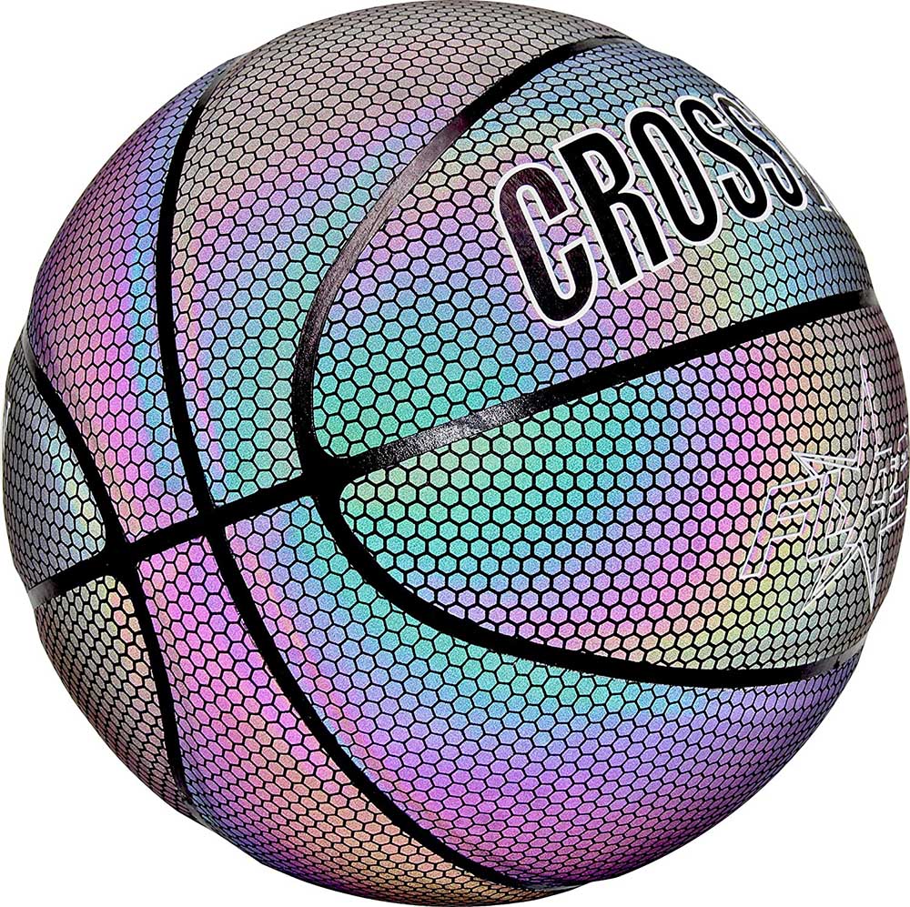 Mini Small Reflective Basketball Holographic Luminous 5 Inches Ball Hand Size Pocket Balls Gift for Basket Fans Inflated Shipped
