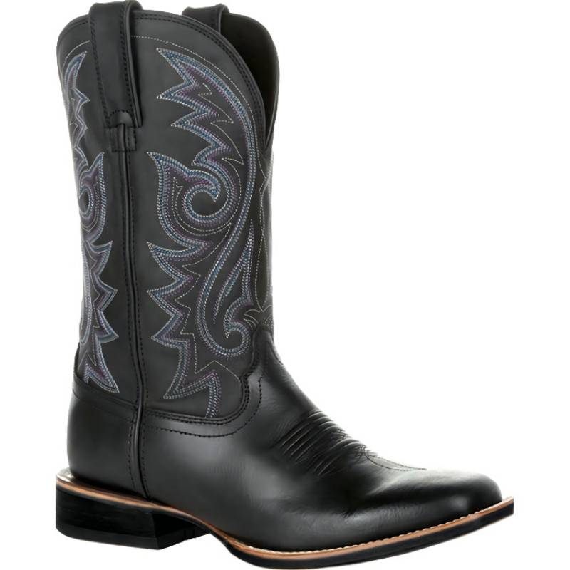 Men Retro middle tube Western Cowboy Boots motorcycle riding embroidery outdoor antiskid Pu sewing deep vmouth sleeve feet DH310