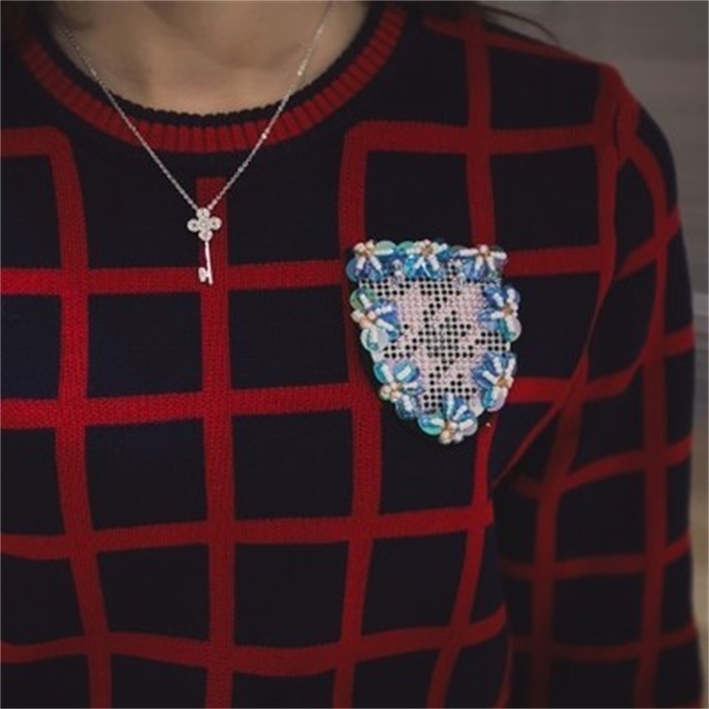 Long-Sleeve Sweater Skirt Suits Women Runway Sweet Beads Collar Knit Crop Top A-Line Women's 2pcs Set 210520