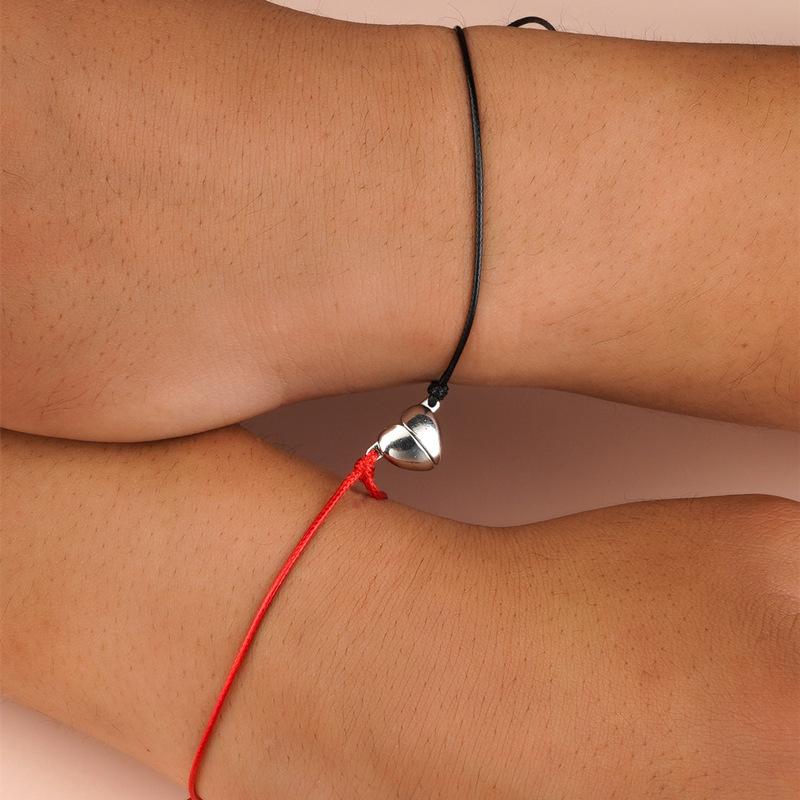 Link, Chain 2pcs Heart-shaped Alloy Magnet Attracts Woven Couple Bracelet Copper Adjustable
Link, Chain 2pcs Heart-shaped Alloy Magnet Attracts Woven Couple Bracelet Copper Adjustable