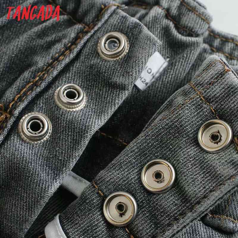 Women High Waist Strethy Overlength Jeans Trousers Pockets Zipper Female Denim Pants 4M03 210416