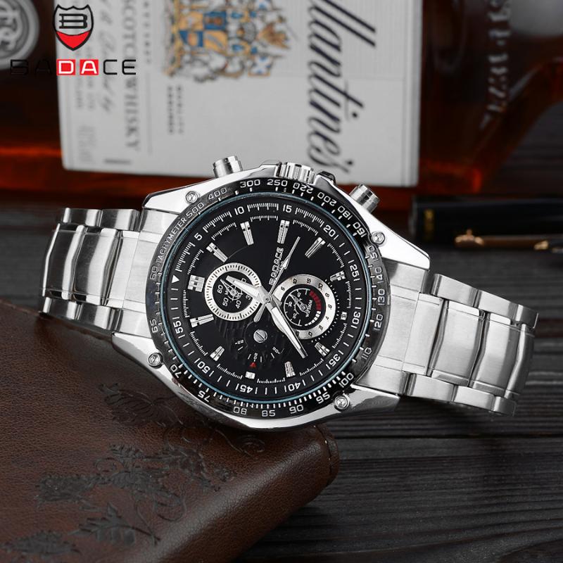 Wristwatches BADACE Casual Men Quartz Watches Stainless Steel Clock Man Watch High Quality With Calendar 2542, Black
Wristwatches BADACE Casual Men Quartz Watches Stainless Steel Clock Man Watch High Quality With Calendar 2542, Black