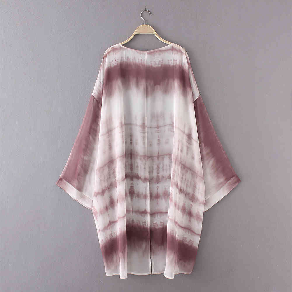 Boho Printed Chiffon Bathing Suit Cover-ups Plus Size Beach Wear Kimono Dress Tunic For Women Summer Swimsuit Cover Up A833 210420