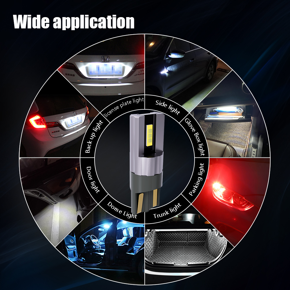 W5W T10 LED Bulbs 1860 Chips CANBUS No Error 12V 24V For Car License Plate Light Interior Map Dome Door Lights Truck 6000K White