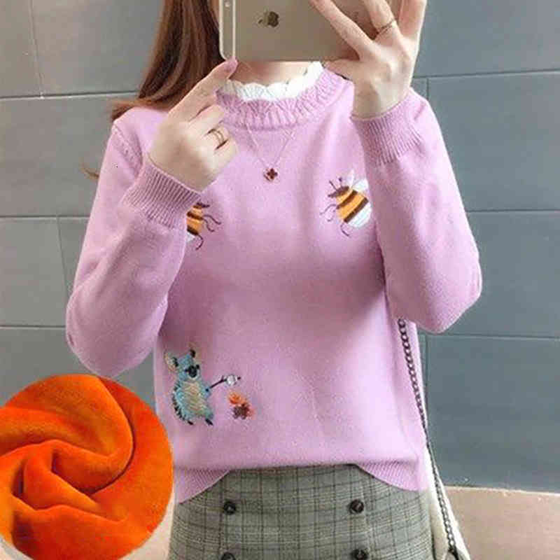 women's sweaters japonês casual abelha bordado gola alta feminino camisola de malha inverno lã quente laço jumper dos desenhos animados, White;black
women's sweaters japonês casual abelha bordado gola alta feminino camisola de malha inverno lã quente laço jumper dos desenhos animados, White;black