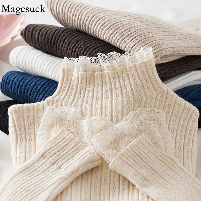 Women's Sweaters Autumn Winter Pullover Women Casual Lace Stitching Sweater Knitted Mock Collar Long Sleeve Top Full Femme 17682, Apricot
Women's Sweaters Autumn Winter Pullover Women Casual Lace Stitching Sweater Knitted Mock Collar Long Sleeve Top Full Femme 17682, Apricot