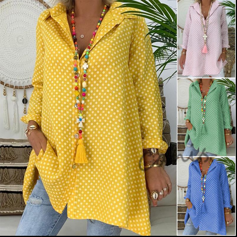 women shirt v neck casual blouse long sleeve polka dot printed drop good quality, White
women shirt v neck casual blouse long sleeve polka dot printed drop good quality, White