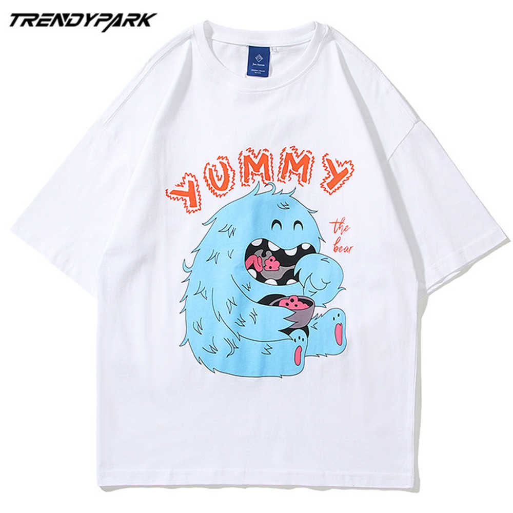 Men's T-shirt Cute Snowman Short Sleeve Printed Tee Hip Hop Oversize Cotton Casual Harajuku Streetwear Top Tshirts Clothing 210601
