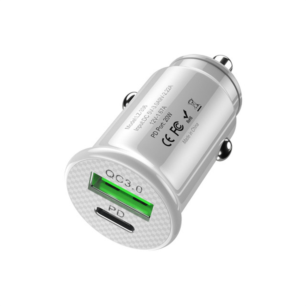 20W Dual Ports Fast Quick Charging PD USB-C Type c Car Charger power Adapter Chargers For Ipad Air Mini Iphone 12 13 Pro Max Samsung tablet pc mp3