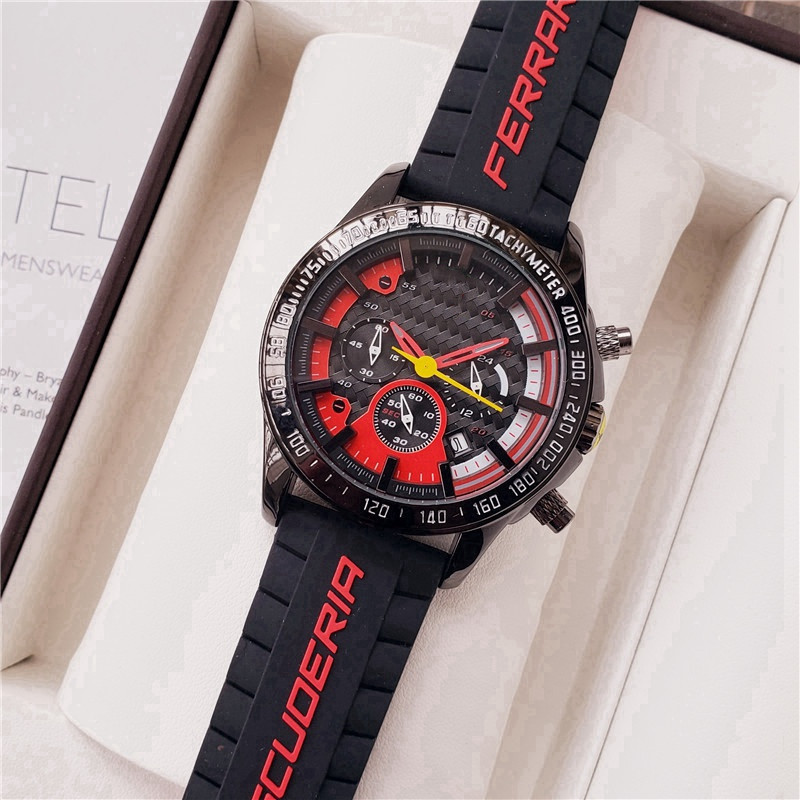 All dials working Stopwatch 46mm Men Watch Luxury Watches With Calendar Rubber Strap Top Brand Quartz Wristwatch for High Quality Gift Car series, Slivery;brown
All dials working Stopwatch 46mm Men Watch Luxury Watches With Calendar Rubber Strap Top Brand Quartz Wristwatch for High Quality Gift Car series, Slivery;brown