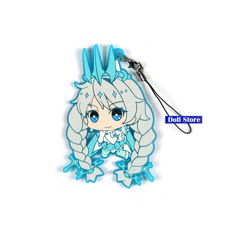 Keychains HOUKAI IMPACT 3 Original Japanese Anime Figure Rubber Silicone Sweet Smell Mobile Phone Charms/key Chain/strap D238