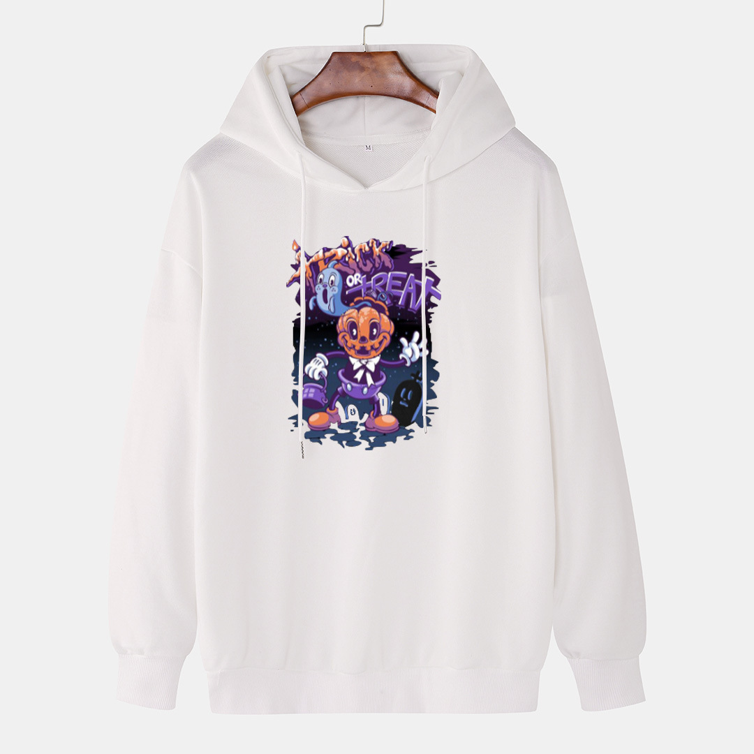 Cartoon Pumpkin Print Hoodie Men's Designer Round Neck Long Sleeved Simple Basic Pullover Autumn Winter Warm Hooded Sweatshirt Coat Outer Clothing, White
Cartoon Pumpkin Print Hoodie Men's Designer Round Neck Long Sleeved Simple Basic Pullover Autumn Winter Warm Hooded Sweatshirt Coat Outer Clothing, White