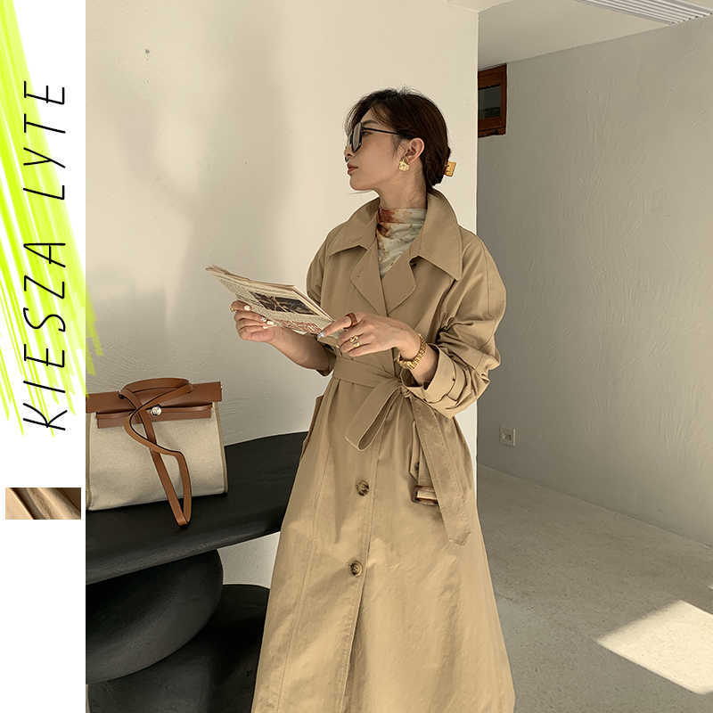 Autumn women' trench coat french style slim knee long elegant loose belted dust ladies outfit 210608, Khaki
Autumn women' trench coat french style slim knee long elegant loose belted dust ladies outfit 210608, Khaki