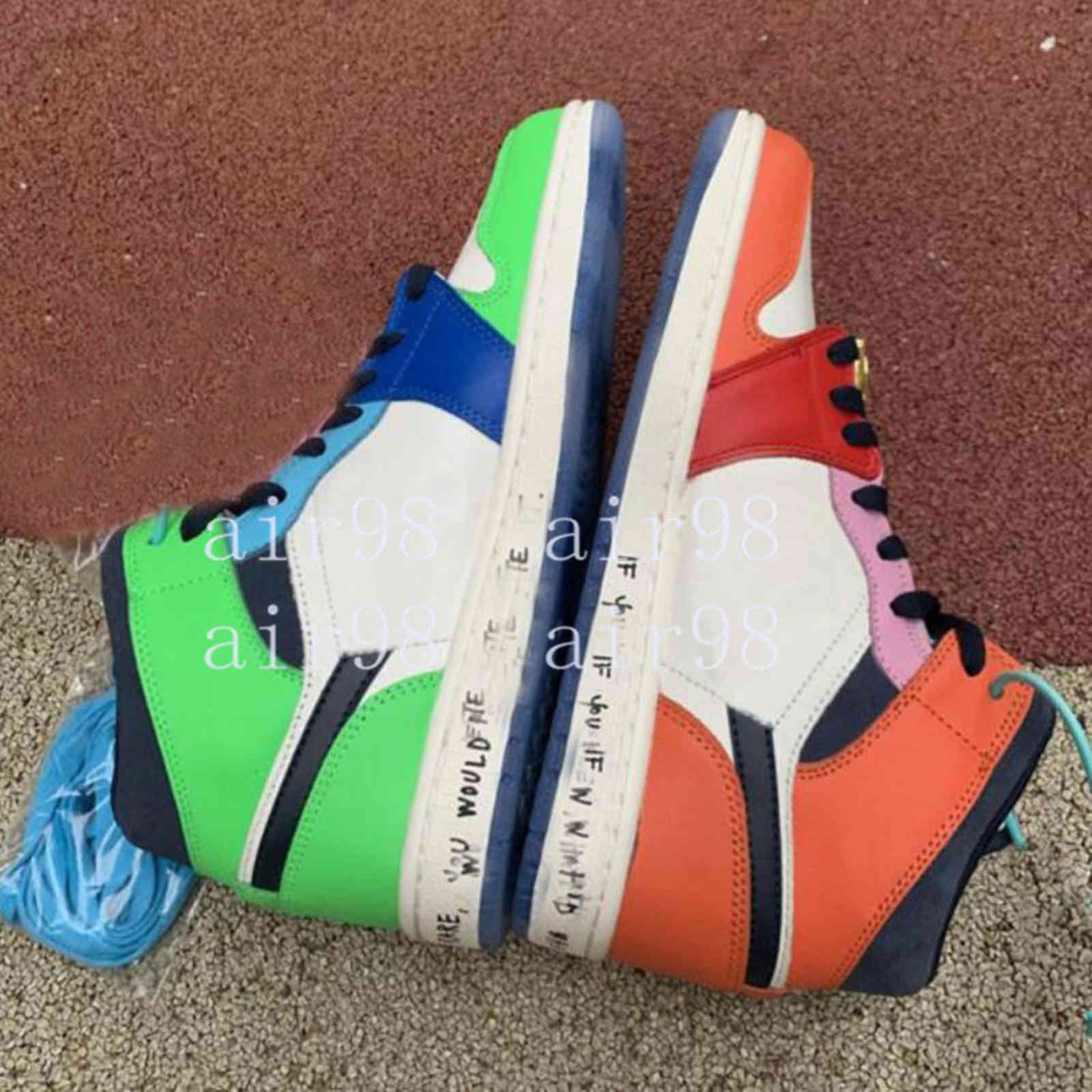 Mens Womens Fearless Jumpman 1s Melody Ehsani Basketball Shoes Watch Lace Jewel Blue Green and Orange Pink 1 Mid Sports Trainers Sneakers, 01
Mens Womens Fearless Jumpman 1s Melody Ehsani Basketball Shoes Watch Lace Jewel Blue Green and Orange Pink 1 Mid Sports Trainers Sneakers, 01