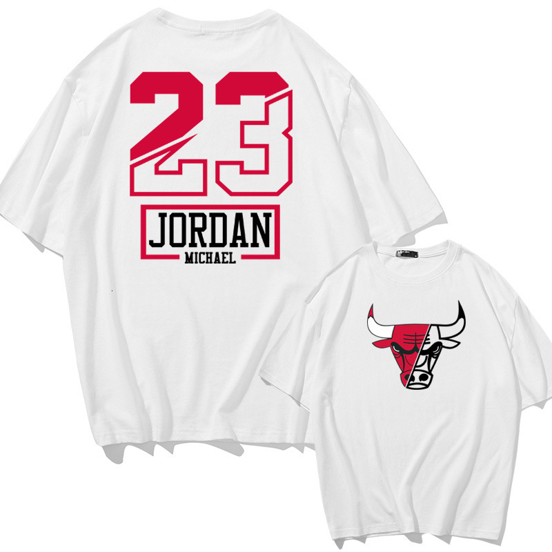 Summer Basketball Short Sleeve Men's Bulls No.23 Trendy Cotton Loose Star Student T-shirt, White;black
Summer Basketball Short Sleeve Men's Bulls No.23 Trendy Cotton Loose Star Student T-shirt, White;black