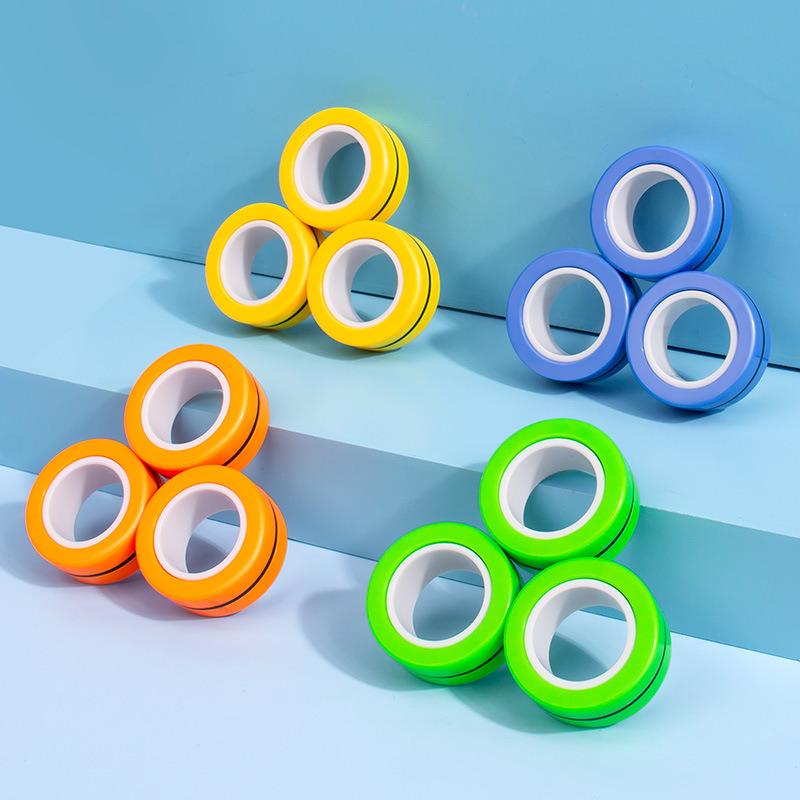 Anti-Stress Magnetic Rings Fidget Unzip Toy Magic RingTools Children Magnetic Ring Finger Ring Adult Decompression Toys