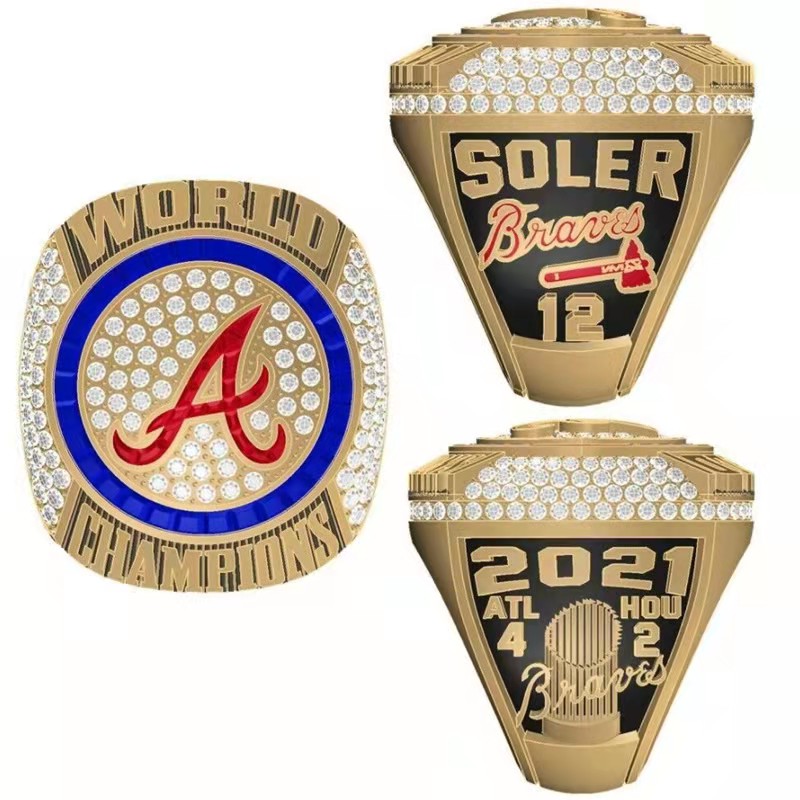 Wholesale Atlanta 2021 Championship Ring Brave fashion Gifts from fans and friends leather bags accessories wholesale 
Wholesale Atlanta 2021 Championship Ring Brave fashion Gifts from fans and friends leather bags accessories wholesale