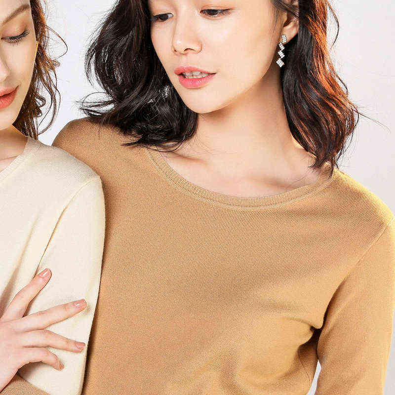 Ladies Knitted Sweater Women Pullovers Knit Jumper Spring Autumn Basic Women Sweaters Pullover Soft Slim Fit Top Knitwear Female 211109