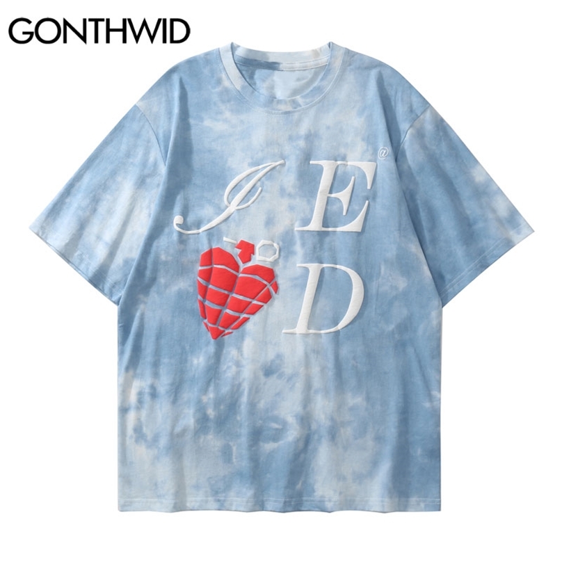 Oversized Tshirts Streetwear Embossed Heart Print Tie Dye Tees Shirts Casual Harajuku Fashion Cotton Loose Tops 210602, Black
Oversized Tshirts Streetwear Embossed Heart Print Tie Dye Tees Shirts Casual Harajuku Fashion Cotton Loose Tops 210602, Black
