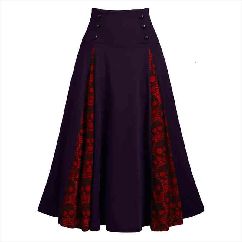 gothic button punk pleated women skirts party waist ruffles skull print high feminino long, Black
gothic button punk pleated women skirts party waist ruffles skull print high feminino long, Black