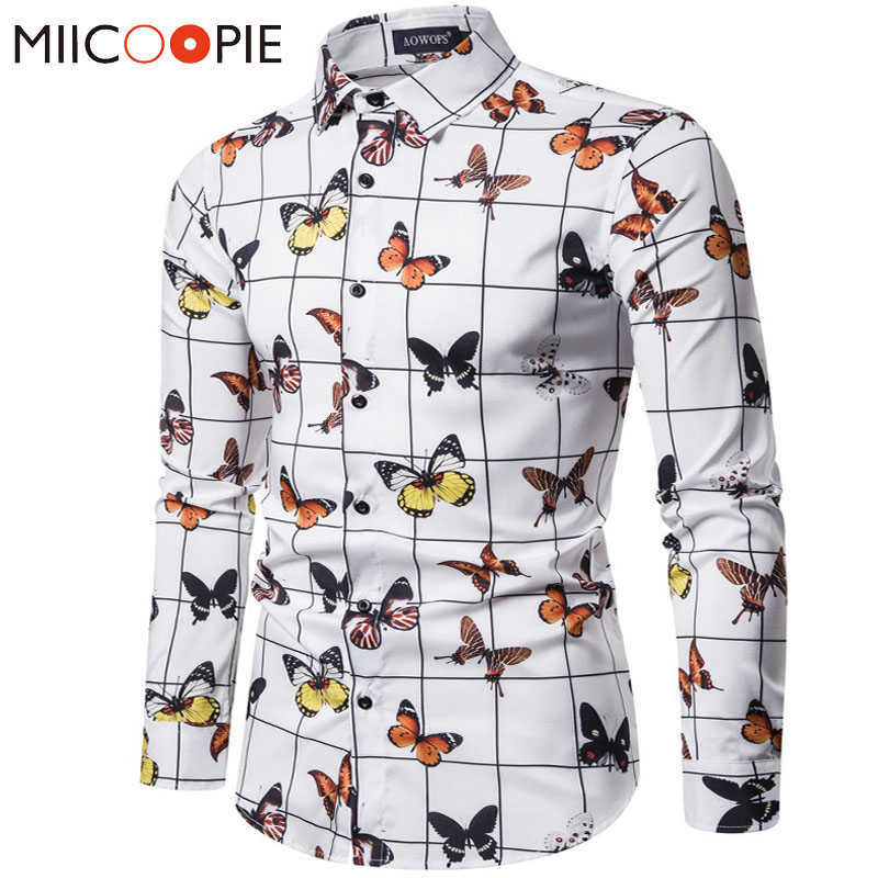Butterfly Floral Printed Men Shirt Long Sleeve 2020 New Luxury Male Brand Plaid Slim Fit Social Dress Shirts Casual Hawaii Shirt X0611, Ys040-white
Butterfly Floral Printed Men Shirt Long Sleeve 2020 New Luxury Male Brand Plaid Slim Fit Social Dress Shirts Casual Hawaii Shirt X0611, Ys040-white