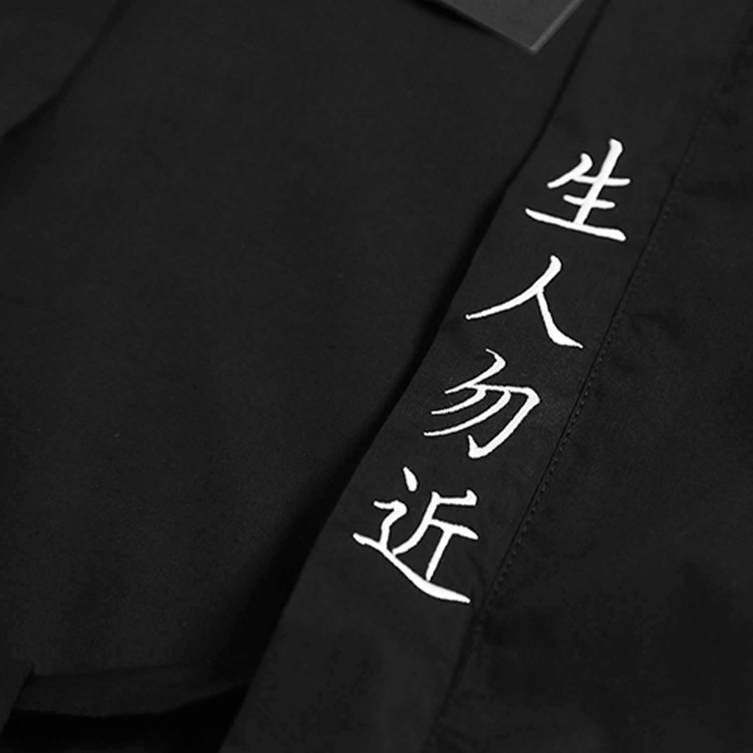 11 BYBB'S DARK Harajuku Open Stitch Jackets Men Hip Hop Thin Coats Ribbons Japanese Style Male Seven-cent Sleeve Streetwear 210811