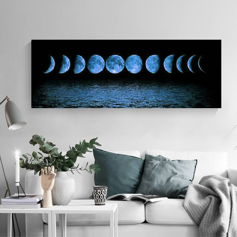 Large Size Abstract Moon Picture Canvas Painting Wall Art Posters And Prints For Living Room Study Decoration Cudaros No Frame