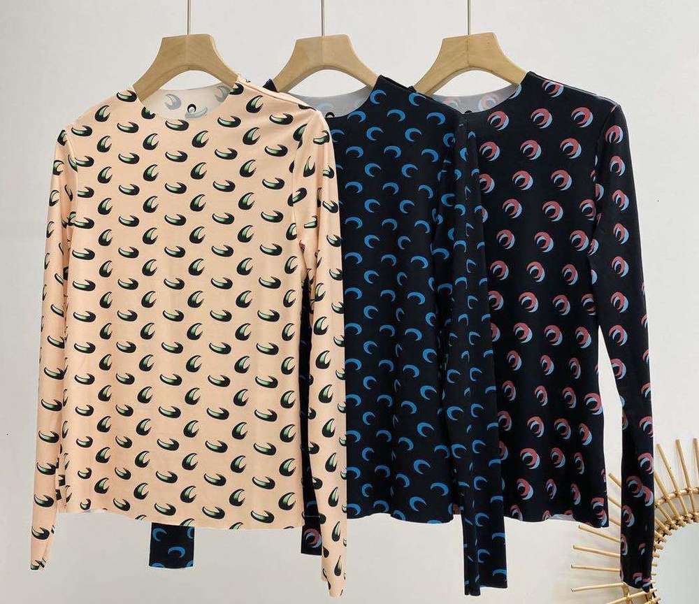 20SS Loog Sleeve Marine Serre Bottoming T Shirt Women High Quality Overlapping Half moon Tight Top Tees Marine Serre Girl t-shirt, White;black
20SS Loog Sleeve Marine Serre Bottoming T Shirt Women High Quality Overlapping Half moon Tight Top Tees Marine Serre Girl t-shirt, White;black