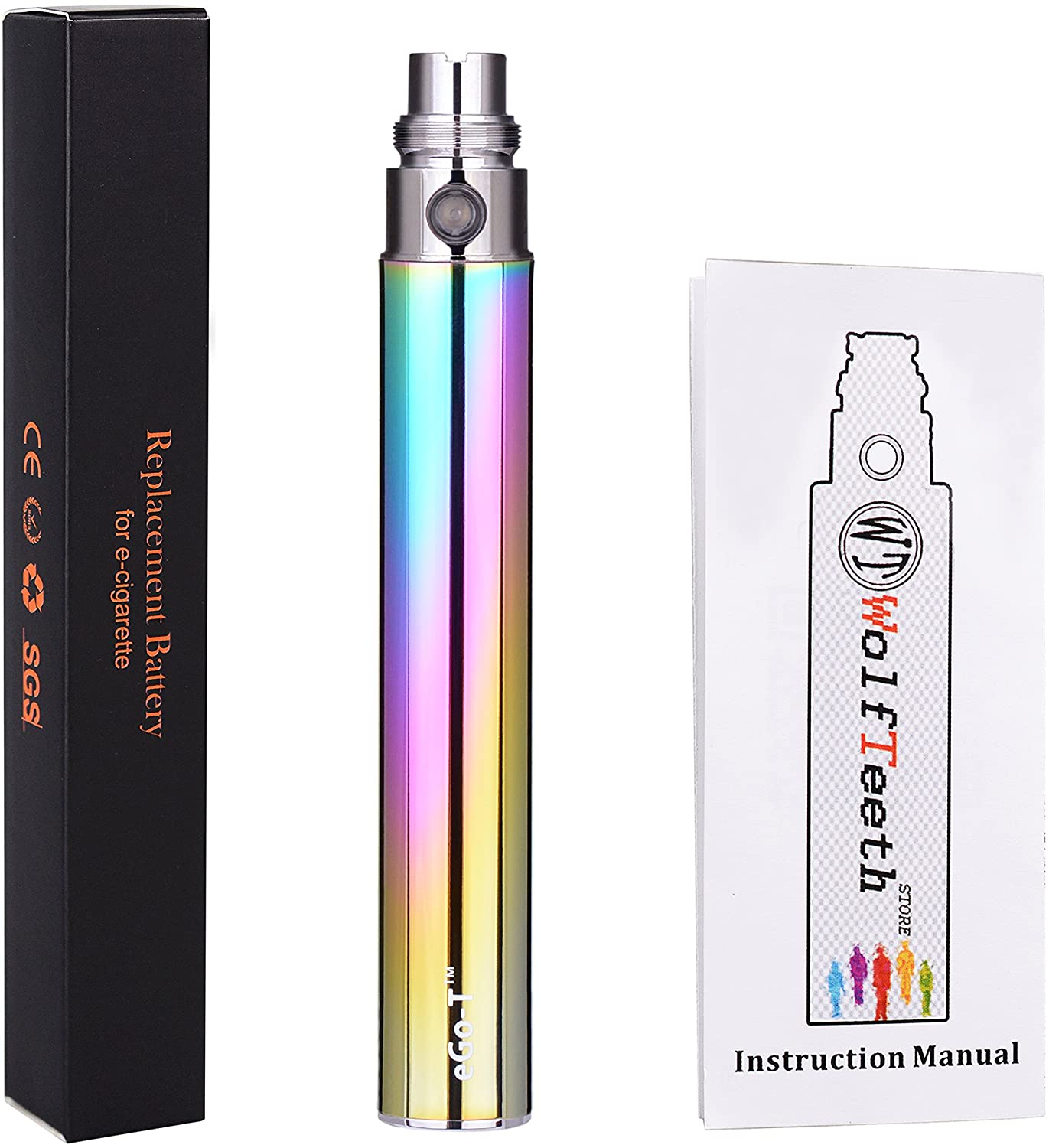 WOLFTEETH High Power 1100mAh Replacement eGo-T Shisha Pen Battery Electronic Cigarette (1011-1039)
WOLFTEETH High Power 1100mAh Replacement eGo-T Shisha Pen Battery Electronic Cigarette (1011-1039)