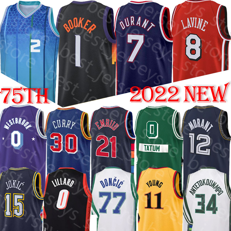 Devin 1 Booker 0 Westbrook 7 Durant Basketball Jerseys 3 Wade Lamelo 2 Ball Barnes Tatum Lavine Jokic Antetokounmpo Barrett MorantLillard Doncic Curry 75th, Rehuo
Devin 1 Booker 0 Westbrook 7 Durant Basketball Jerseys 3 Wade Lamelo 2 Ball Barnes Tatum Lavine Jokic Antetokounmpo Barrett MorantLillard Doncic Curry 75th, Rehuo