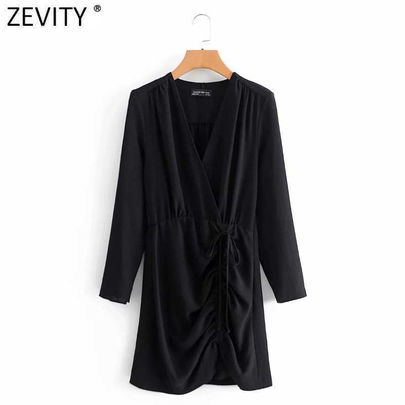 Zevity Women Vintage V Neck Black Pleated Mini Dress Lady Long Sleeve Side Zipper Casual Slim Short Business Vestido DS4767 210603, As pic ds4767aazz
Zevity Women Vintage V Neck Black Pleated Mini Dress Lady Long Sleeve Side Zipper Casual Slim Short Business Vestido DS4767 210603, As pic ds4767aazz