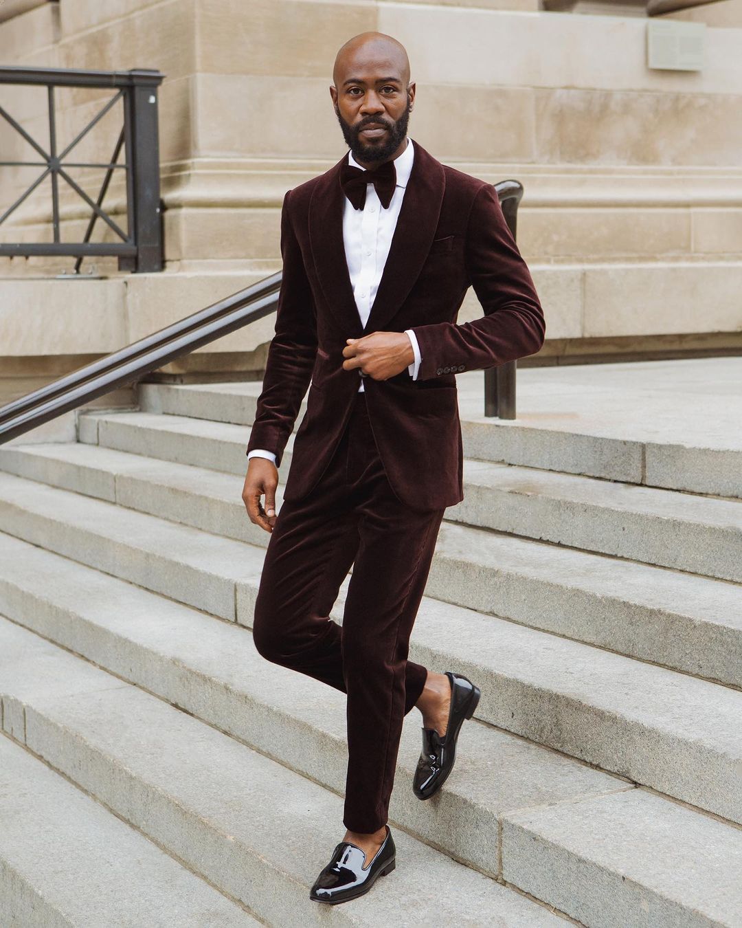 Business Double Breasted Men Suits Slim Fit Groom Blazer Coat Tailored Long