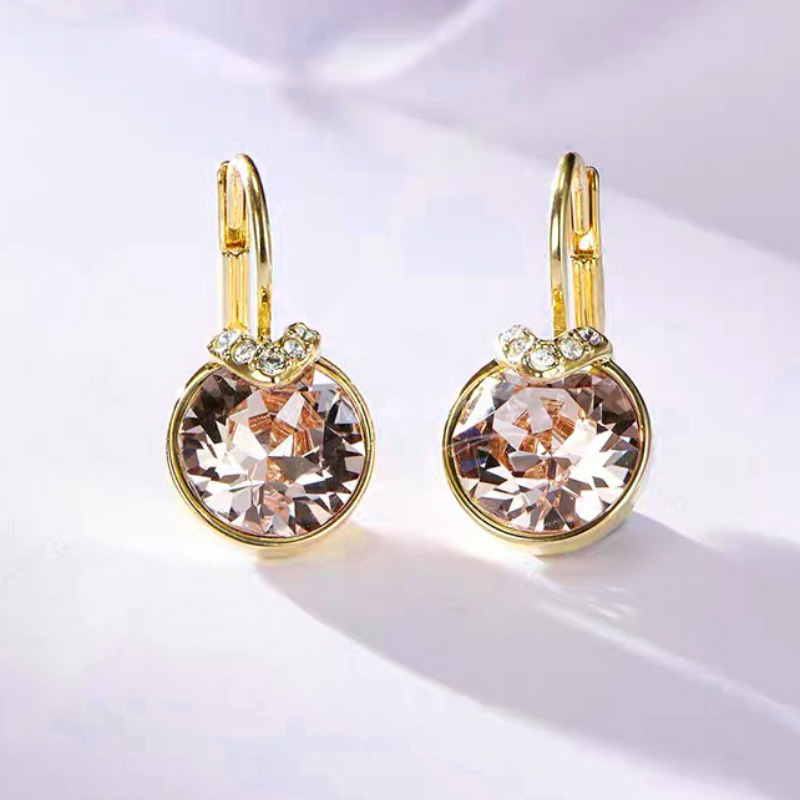 fashion small bella dangle earrings boucle d039oreille femme made with Austria crystal for women wedding party girls jewelery a