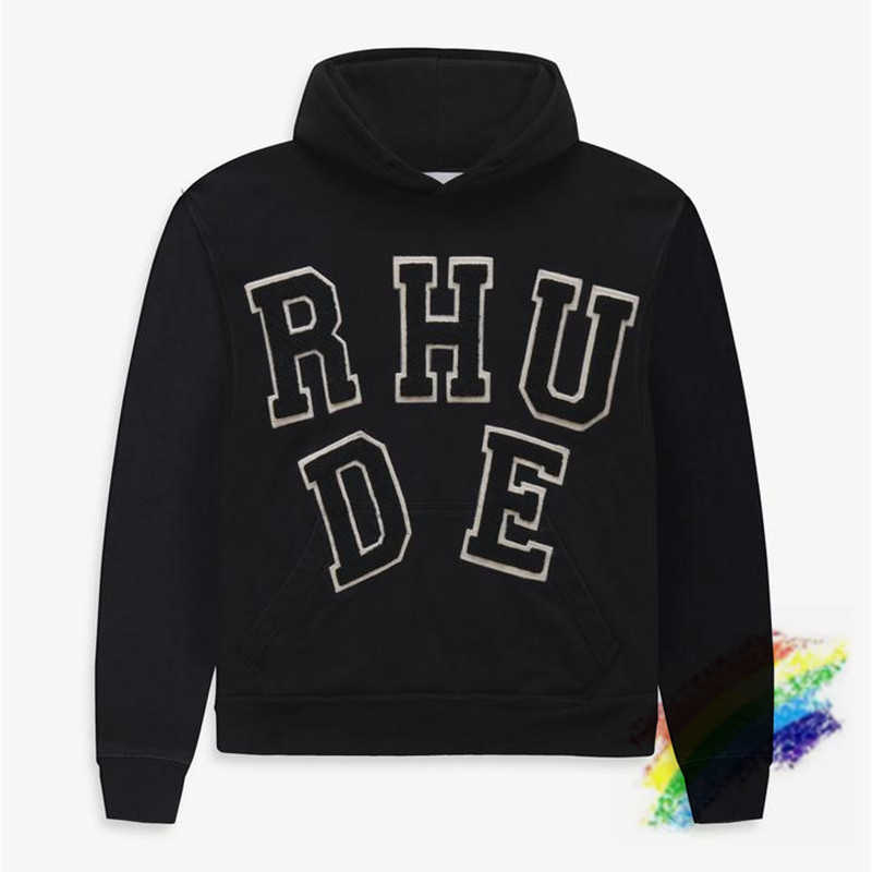 Black RHUDE Hoodie Men Women 1:1 High Quality Hooded Towel Embroidery Sweatshirts Oversize Solid Pullover G1007
Black RHUDE Hoodie Men Women 1:1 High Quality Hooded Towel Embroidery Sweatshirts Oversize Solid Pullover G1007