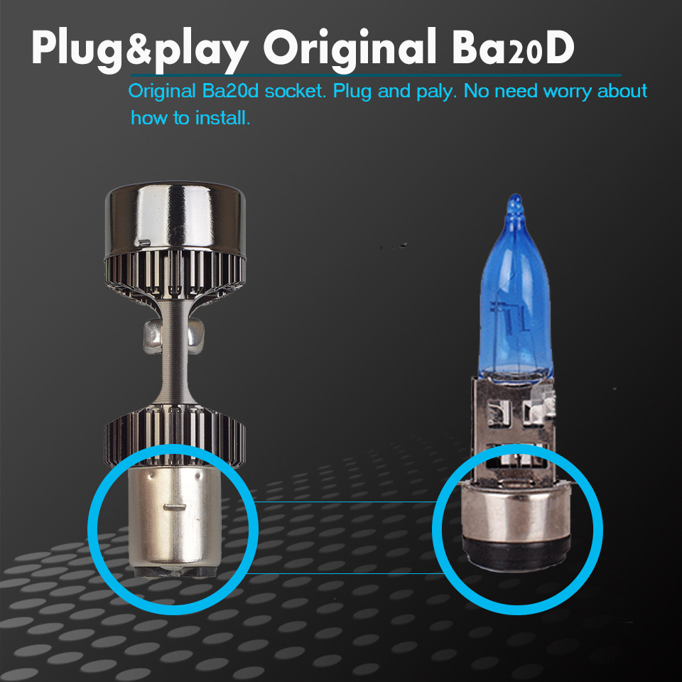 Motorcycle LED Headlight 30W Lighting M8 H4 HS1 H6 BA20D Motorbike 3200lm Bulb White LED Moto Headlamp Hi/Lo Beam Lamp