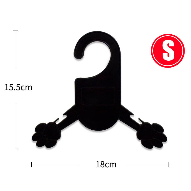 4Pcs Pet Products Portable Plastic Pet Accessories 2 Size Dog Clothes Hanger Paw Shape Cat Clothes Racks