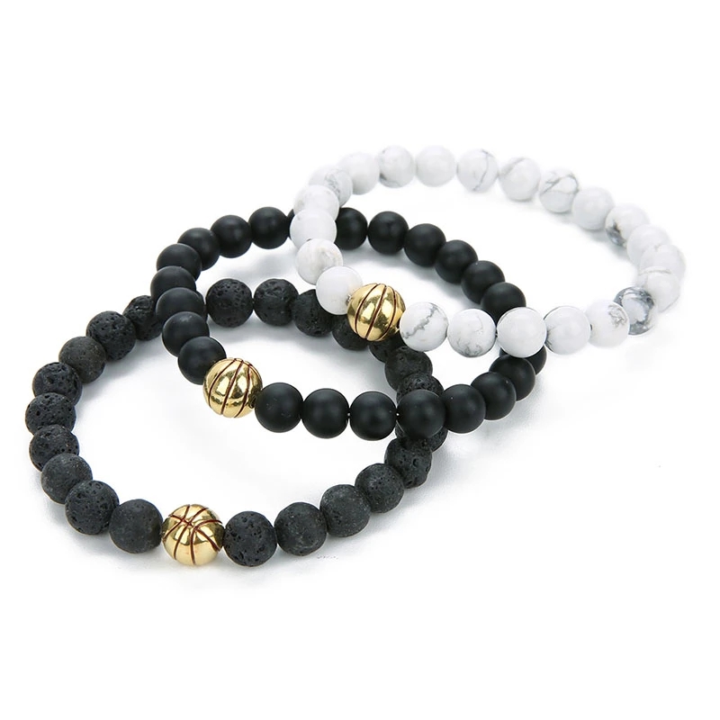 Copper Basketball Beads Bracelet Natural Black Lava Volcanic White Turquoises Stone Women Men String Jewelry Beaded Bracelets
Copper Basketball Beads Bracelet Natural Black Lava Volcanic White Turquoises Stone Women Men String Jewelry Beaded Bracelets