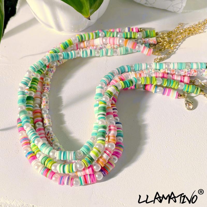 Chains Bohemian Rainbow Polymer Clay Pearl Beaded Necklace For Women Fashion Handmade Soft Pottery Beads Choker Necklaces Jewelry Gift
Chains Bohemian Rainbow Polymer Clay Pearl Beaded Necklace For Women Fashion Handmade Soft Pottery Beads Choker Necklaces Jewelry Gift