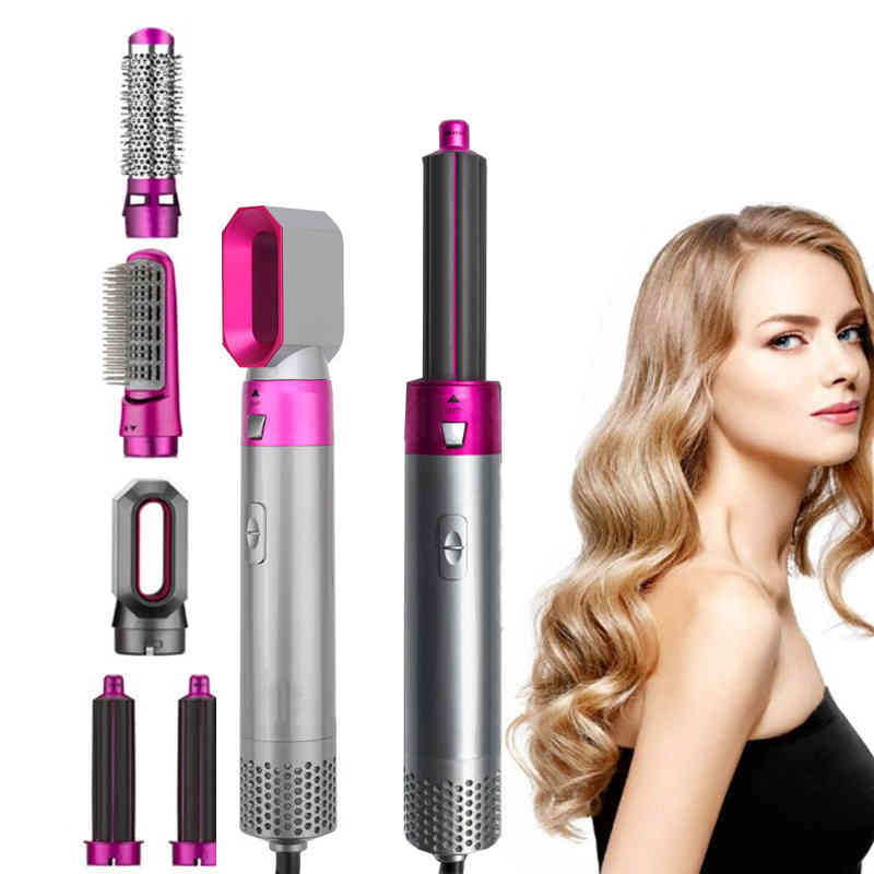 Blow Dryer 5 In 1 Hair Dryer Hot Comb Brush Automatic Curler Professional Curling Iron Straightener Styling Tools Blow от DHgate WW